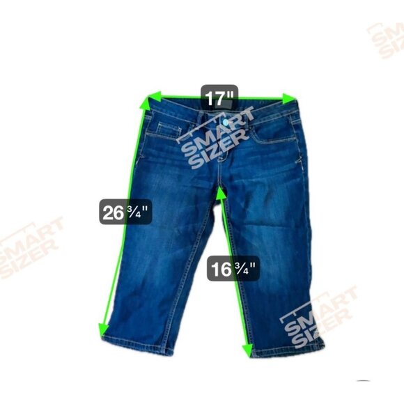 Aeropostale Denim Capri Jeans Womens Dark Wash Size 11/12 Cotton Blend Mid-Rise - Picture 8 of 8